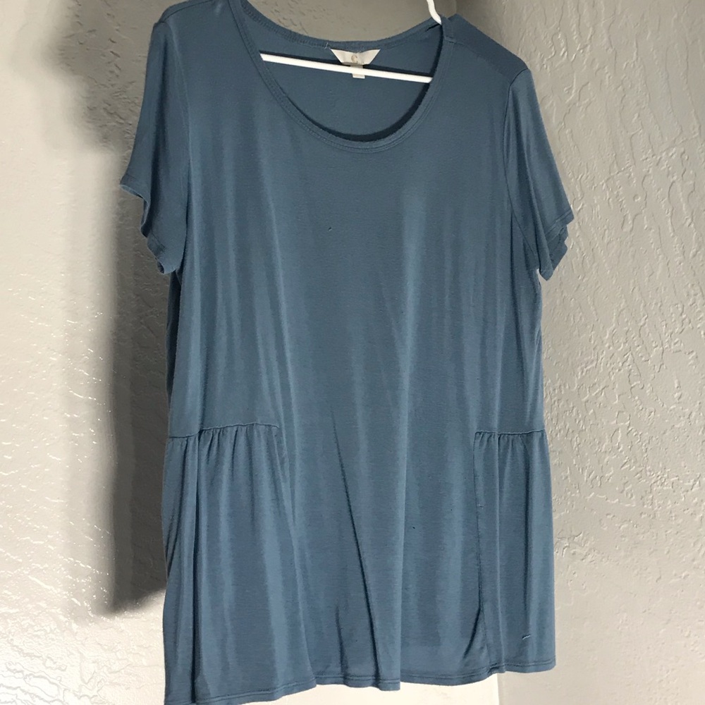 Partial Peplum Top